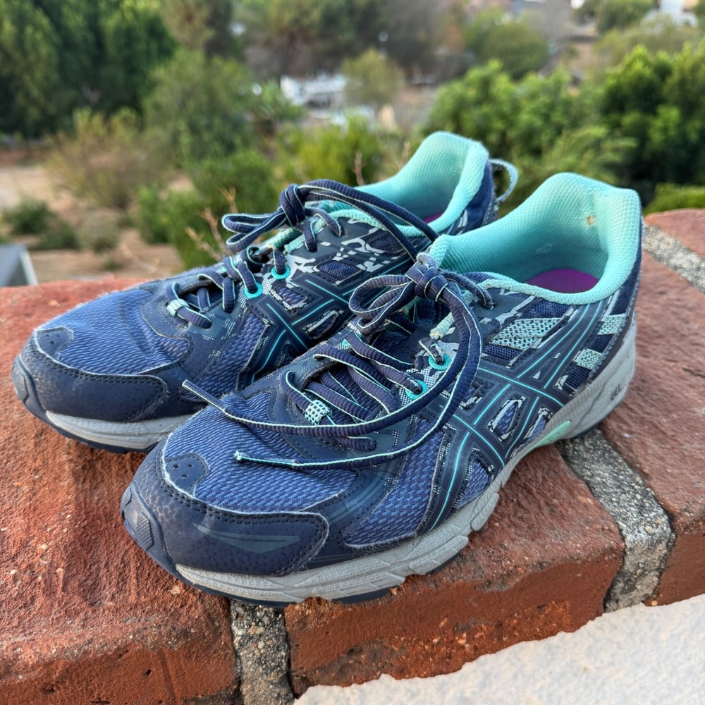 ASICS Gel-Venture 6 Trail Running Shoes Synthetic Blue Teal Womens Size 9.5